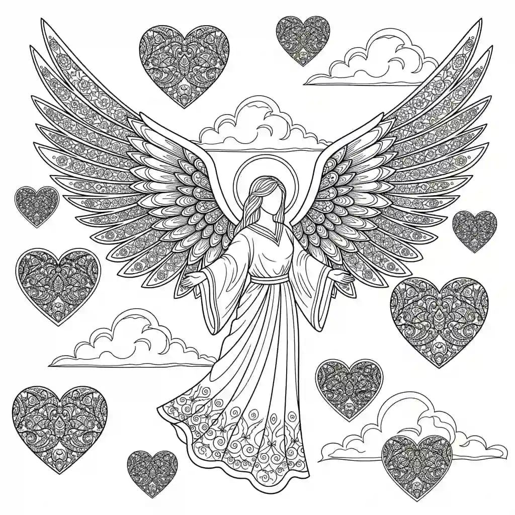 desenho de anjo para colorir