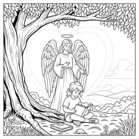 desenho de anjo para colorir