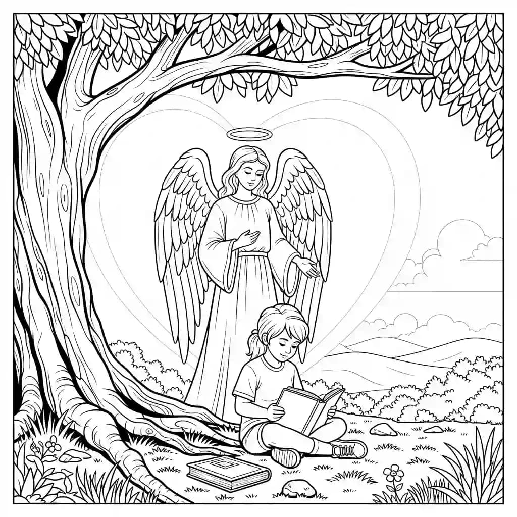 desenho de anjo para colorir
