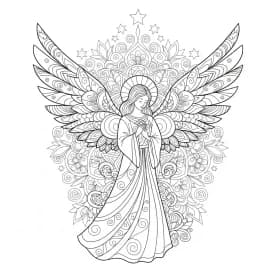 desenho de anjo para colorir