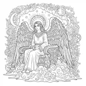 desenho de anjo para colorir