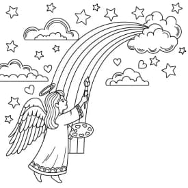 desenho de anjo para colorir