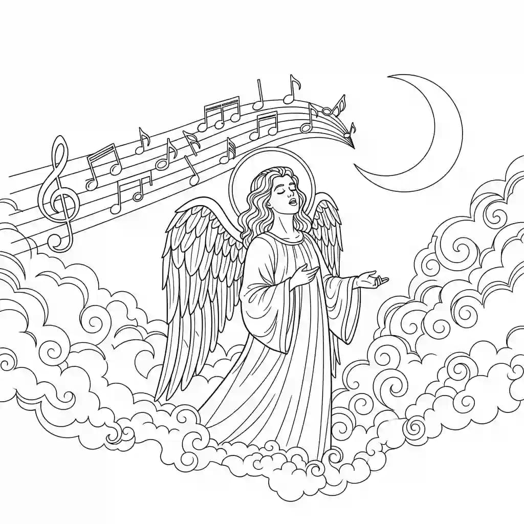 desenho de anjo para colorir