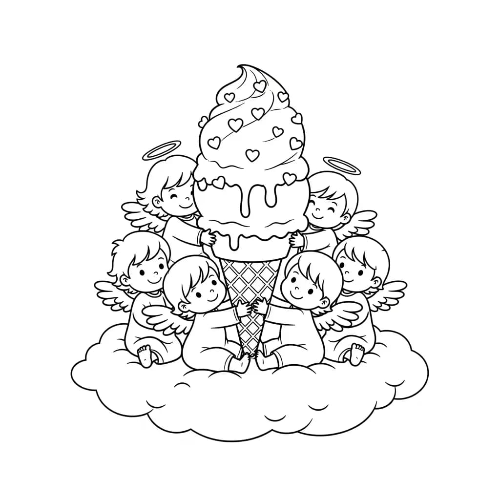 desenho de anjo para colorir