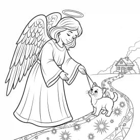 desenho de anjo para colorir