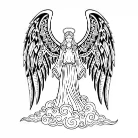 desenho de anjo para colorir