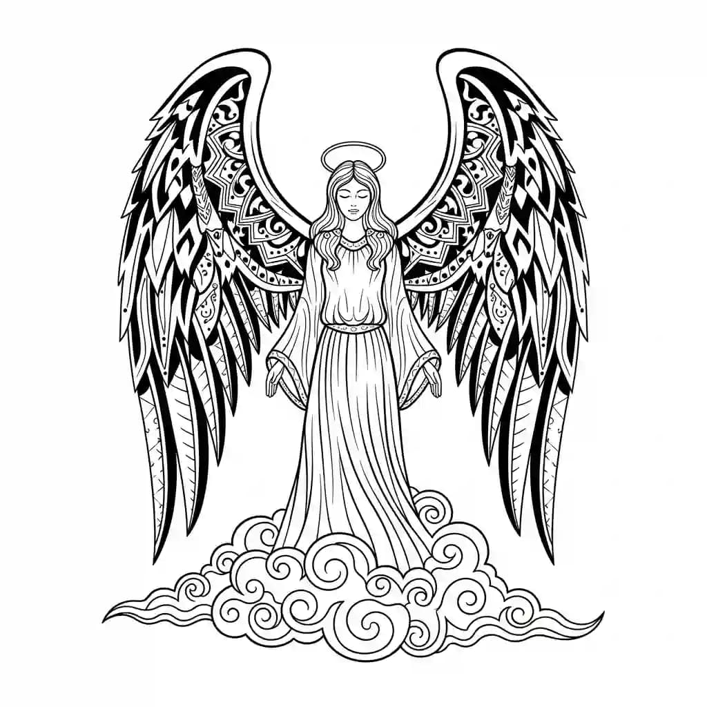 desenho de anjo para colorir