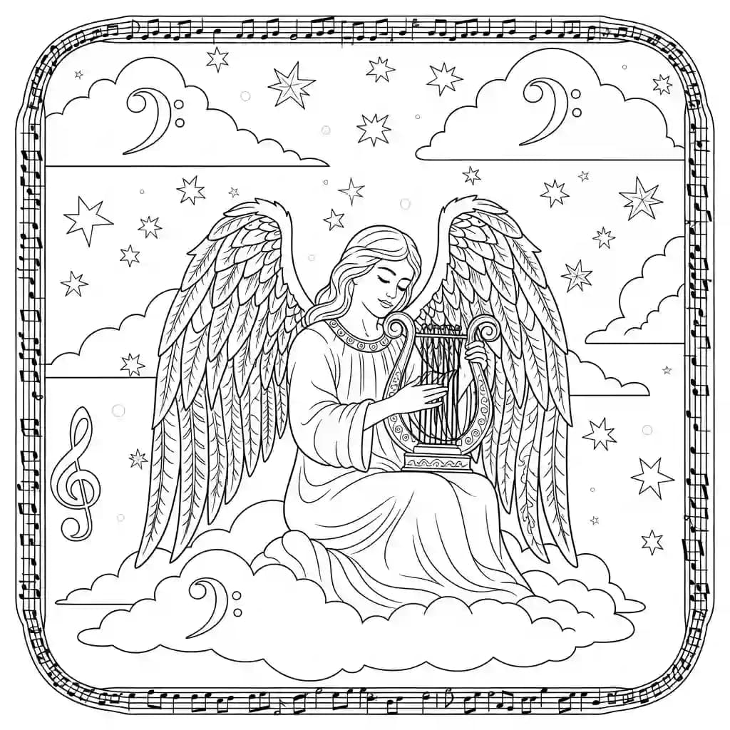 desenho de anjo para colorir