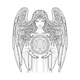 desenho de anjo para colorir