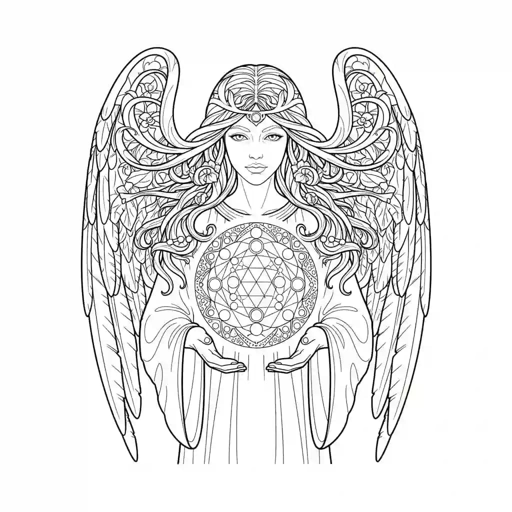 desenho de anjo para colorir