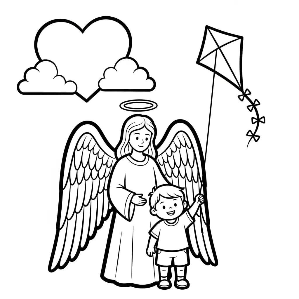 desenho de anjo para colorir
