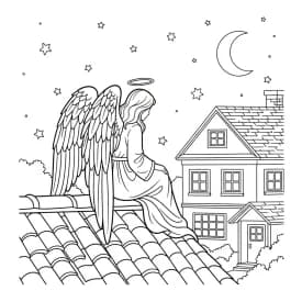 desenho de anjo para colorir