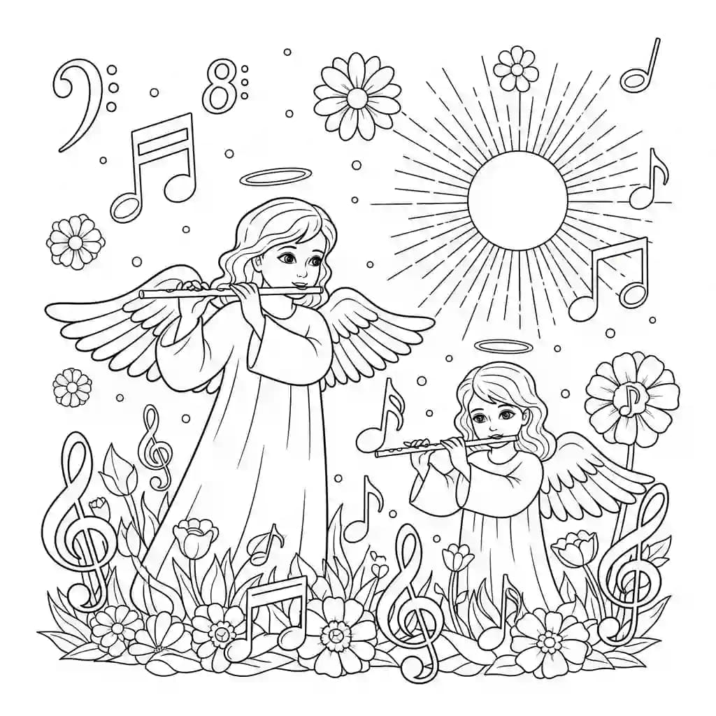 desenho de anjo para colorir