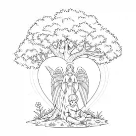 desenho de anjo para colorir