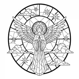 desenho de anjo para colorir