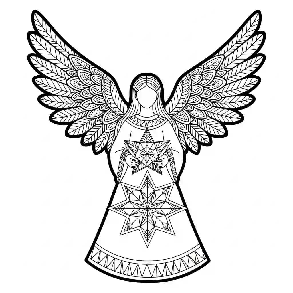 desenho de anjo para colorir