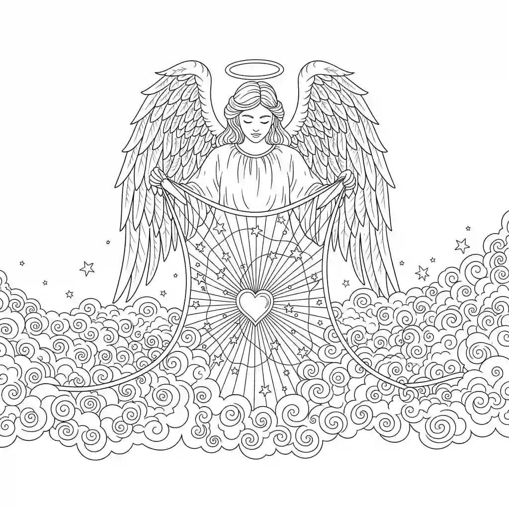 desenho de anjo para colorir