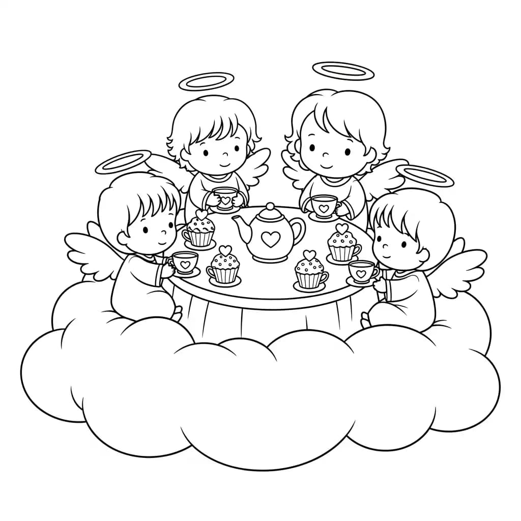 desenho de anjo para colorir