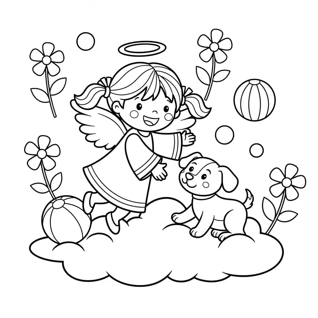 desenho de anjo para colorir