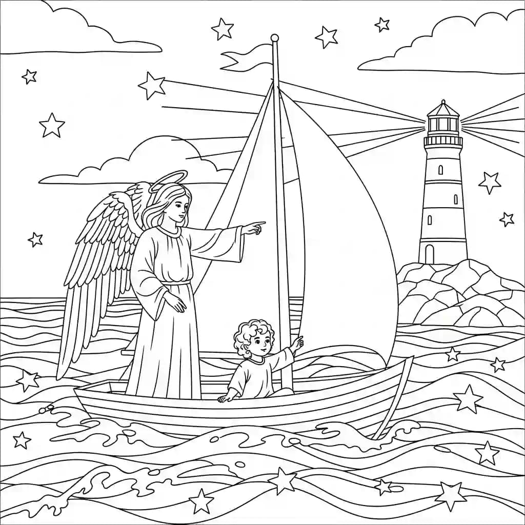 desenho de anjo para colorir