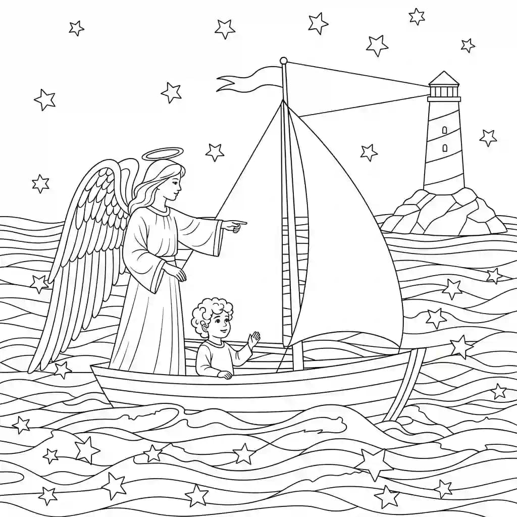 desenho de anjo para colorir