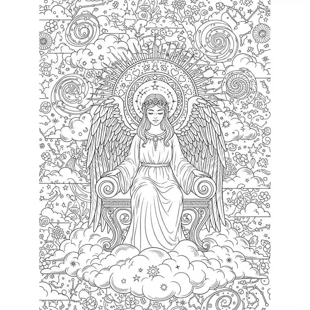 desenho de anjo para colorir