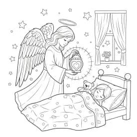 Desenho de Anjo para Colorir e Imprimir desenho de anjo para colorir