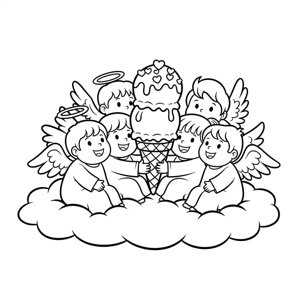desenho de anjo para colorir