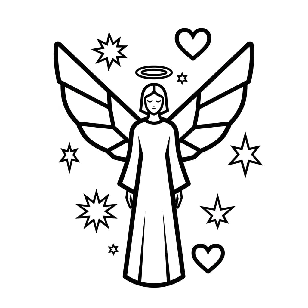 desenho de anjo para colorir