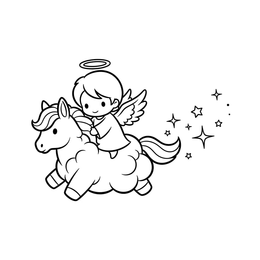 desenho de anjo para colorir