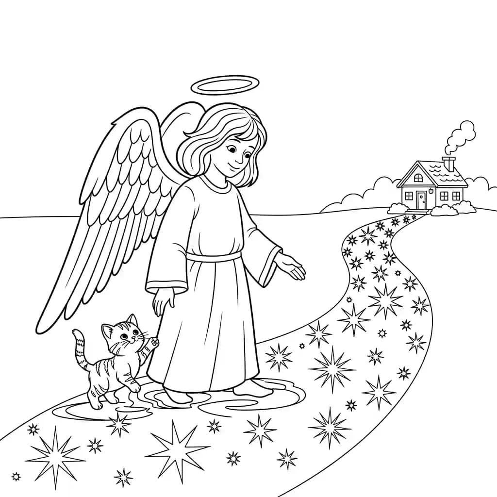 desenho de anjo para colorir