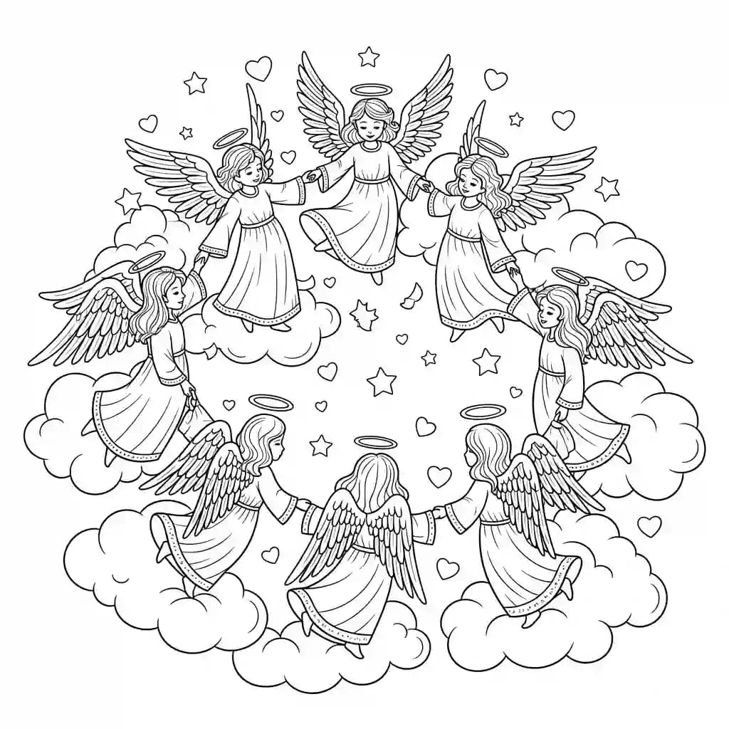 desenho de anjo para colorir