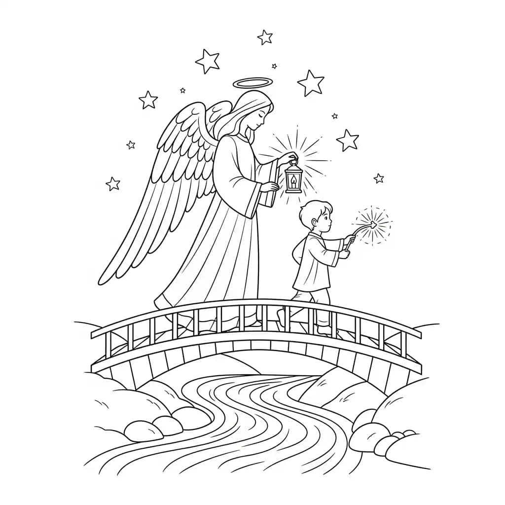 desenho de anjo para colorir