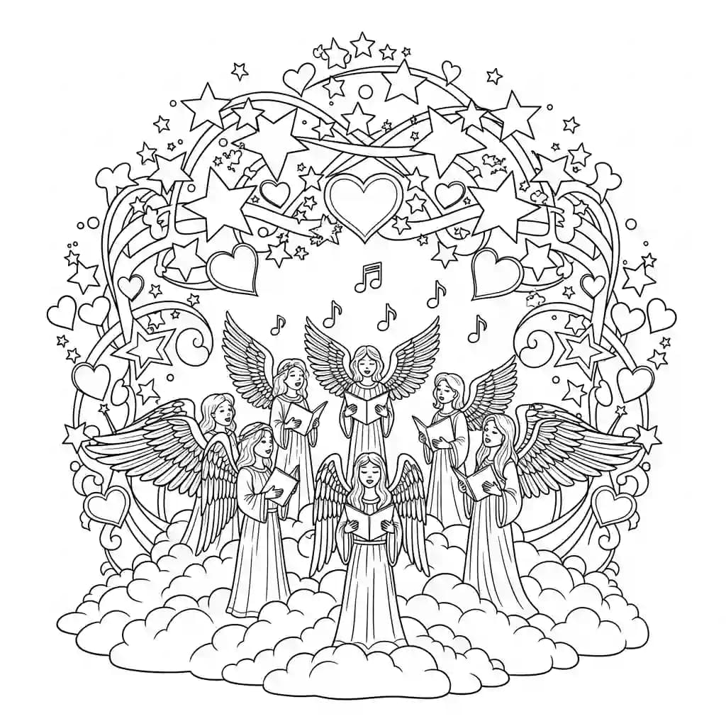 desenho de anjo para colorir