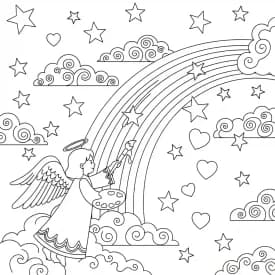 Desenho de Anjo para Colorir e Imprimir desenho de anjo para colorir