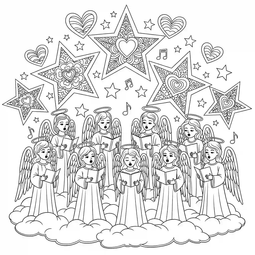 desenho de anjo para colorir