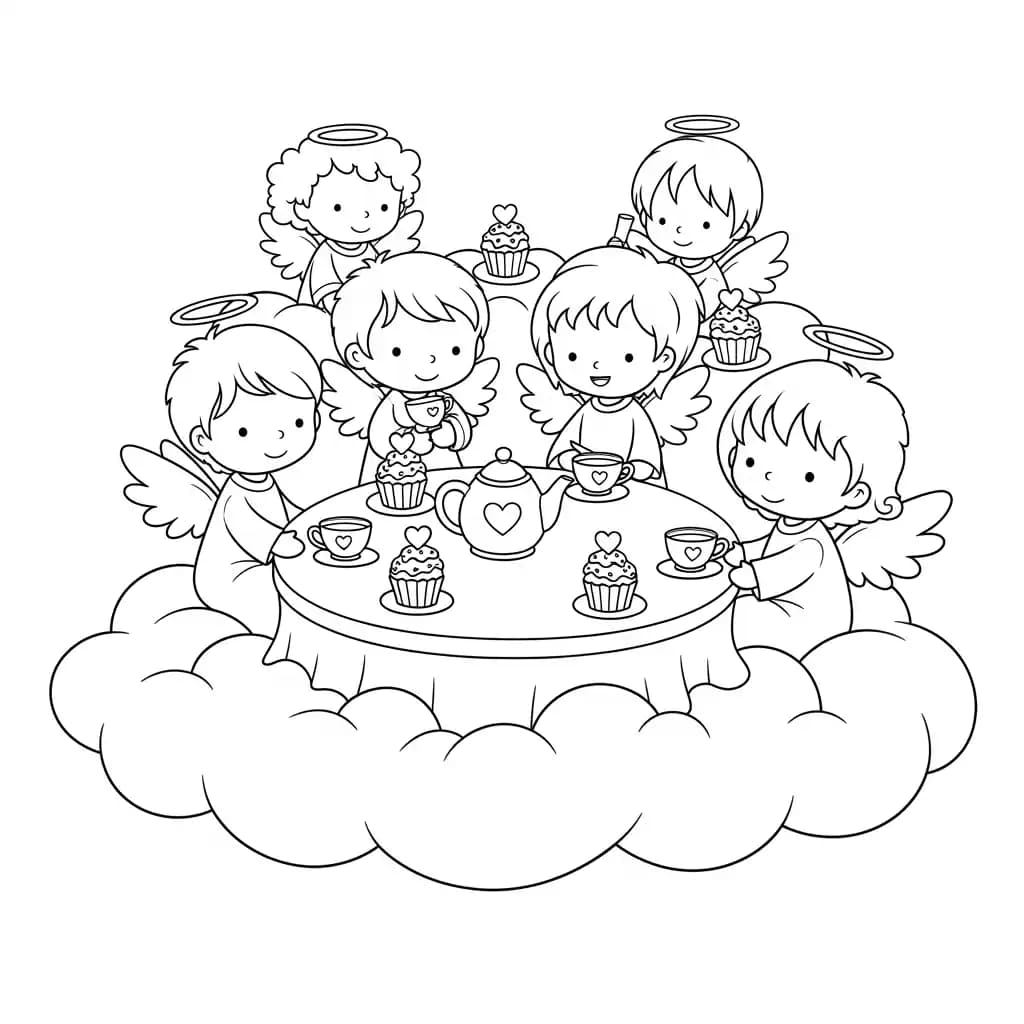 desenho de anjo para colorir