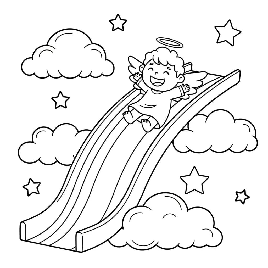 desenho de anjo para colorir