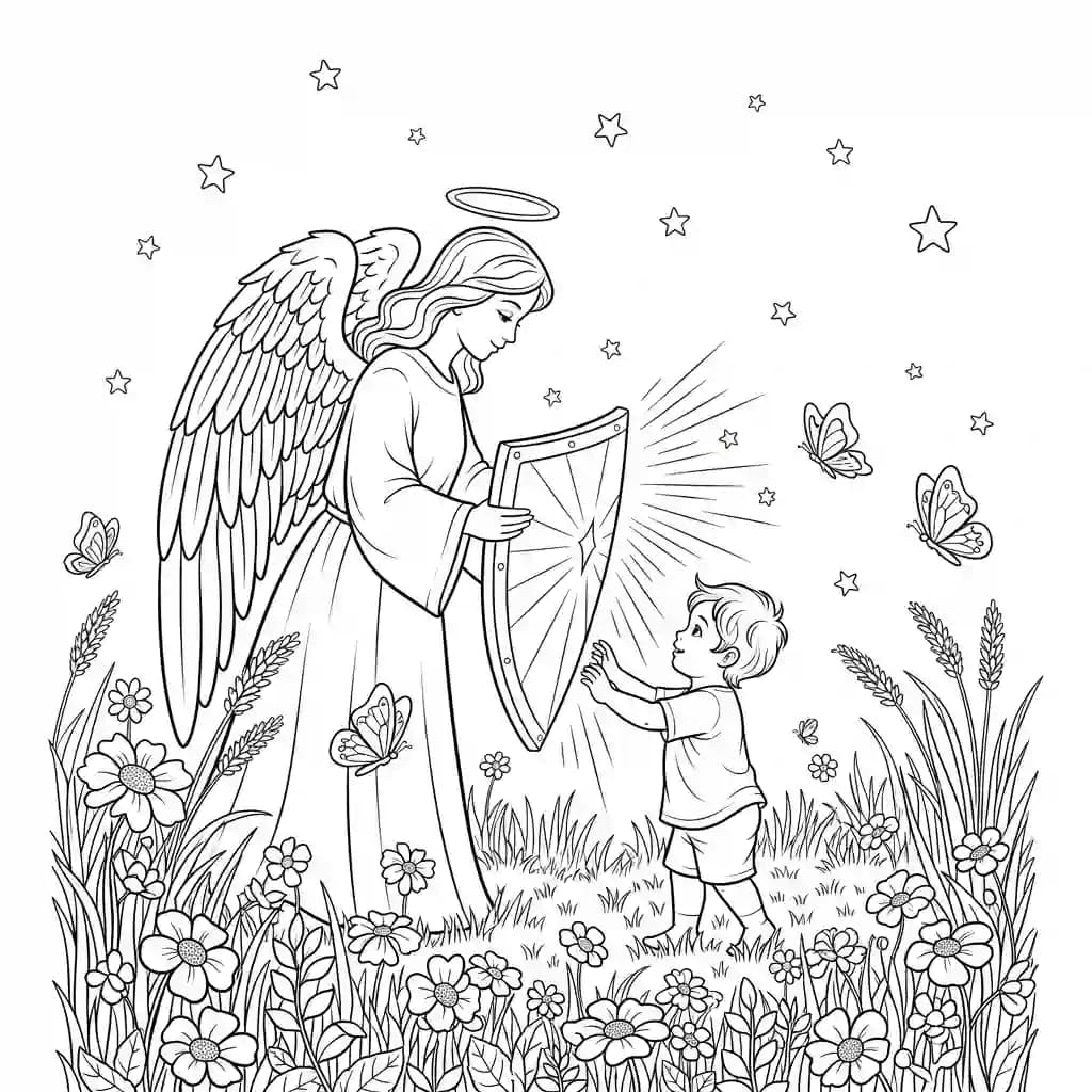 desenho de anjo para colorir