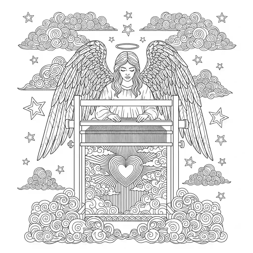 desenho de anjo para colorir