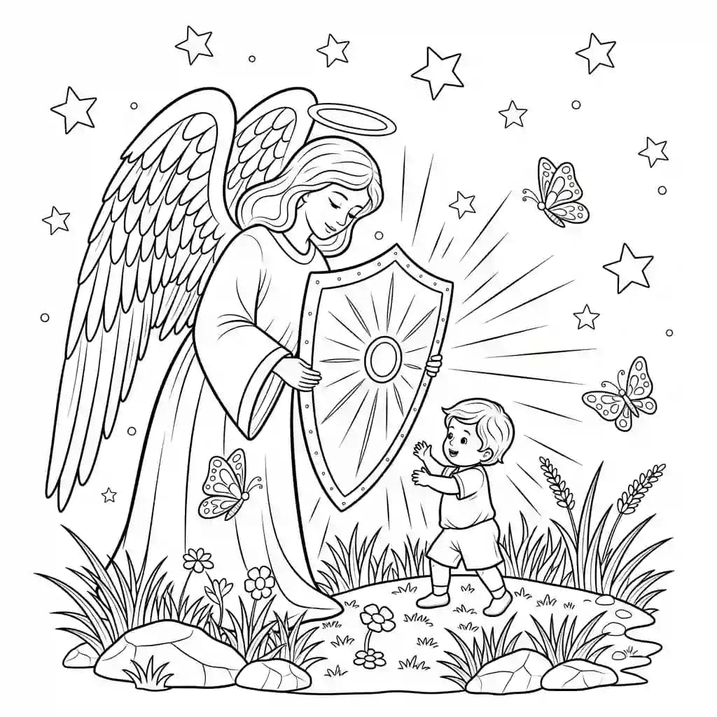desenho de anjo para colorir