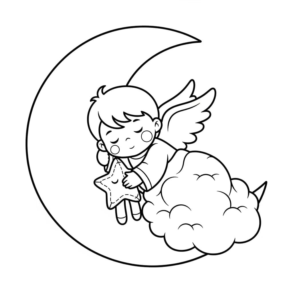 desenho de anjo para colorir