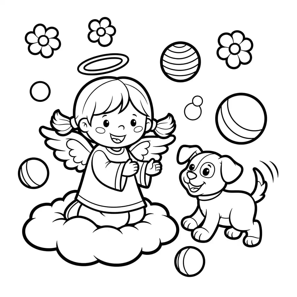 desenho de anjo para colorir