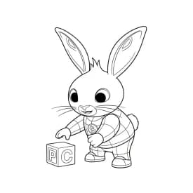 desenho de Bing Bunny para imprimir e colorir