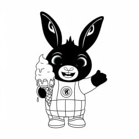 desenho de Bing Bunny para imprimir e colorir