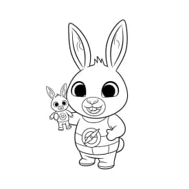 desenho de Bing Bunny para imprimir e colorir