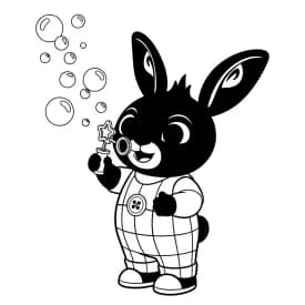 desenho de Bing Bunny para imprimir e colorir