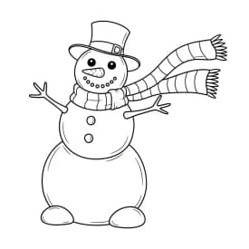 desenho de boneco de neve para colorir