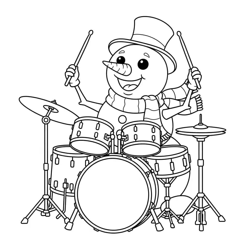 desenho de boneco de neve para colorir