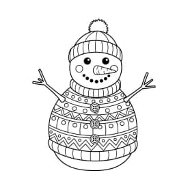 desenho de boneco de neve para colorir